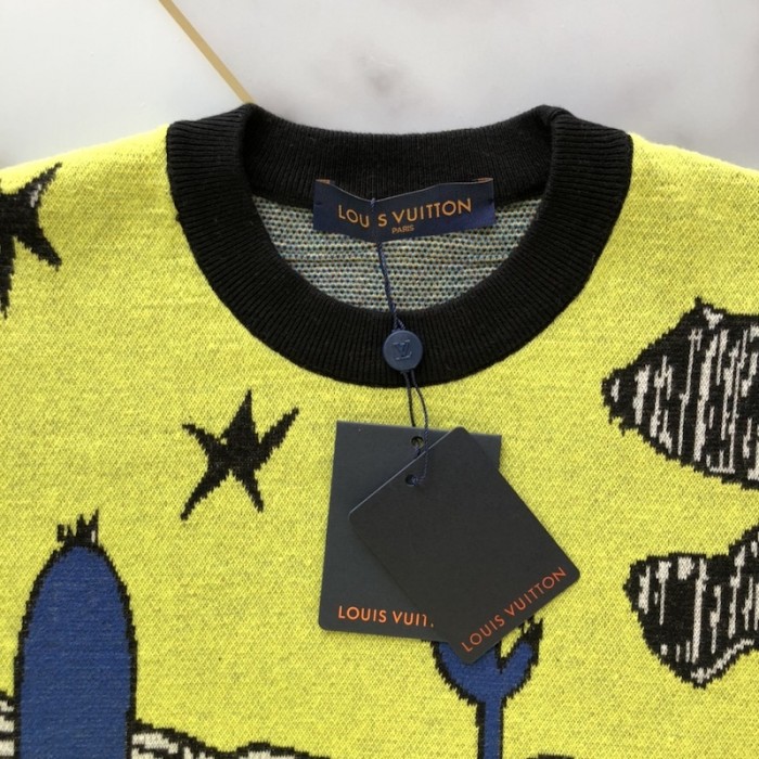 l**is V*t*n cotton jacquard crewneck 1abj87
