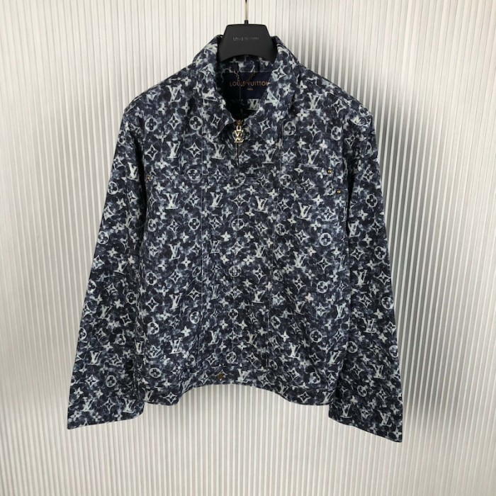 l**is V*t*n monogram denim workwear jacket 1abjan