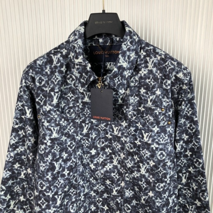 l**is V*t*n monogram denim workwear jacket 1abjan