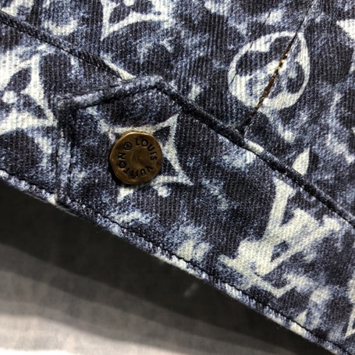 l**is V*t*n monogram denim workwear jacket 1abjan