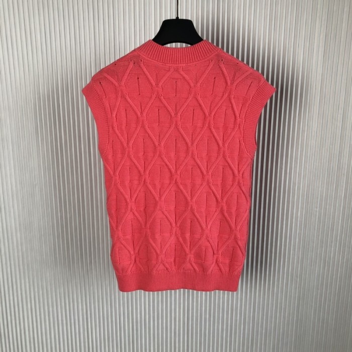 l**is V*t*n monogram flower cotton knit vest 1abjei