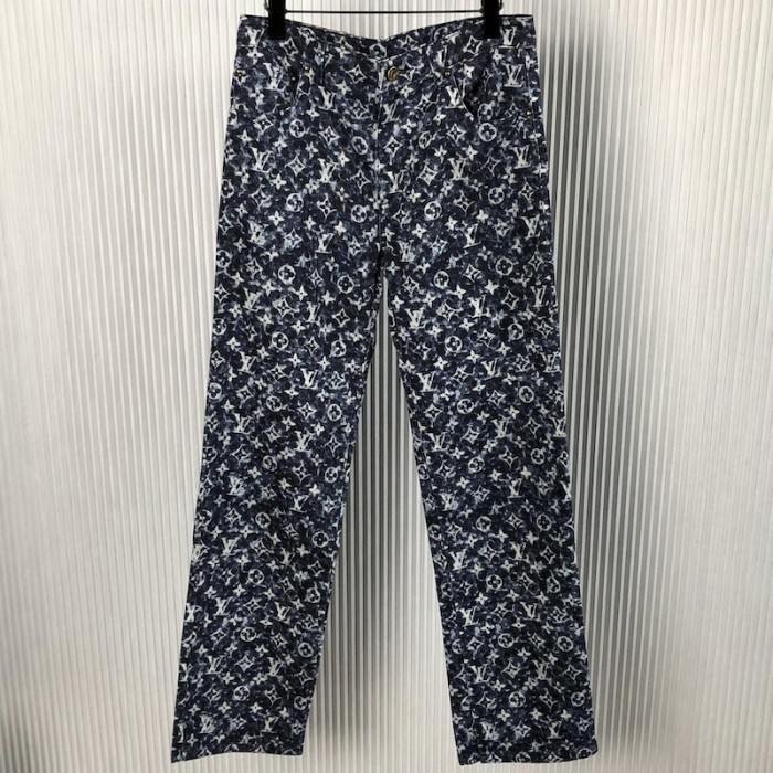 l**is V*t*n monogram denim pants 1abjml