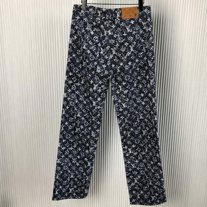 l**is V*t*n monogram denim pants 1abjml