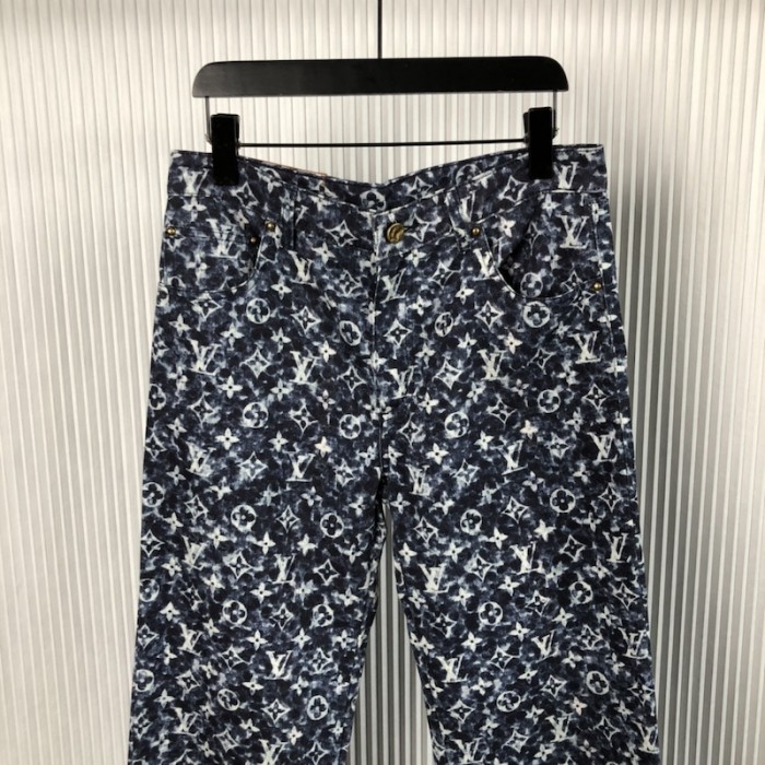 l**is V*t*n monogram denim pants 1abjml