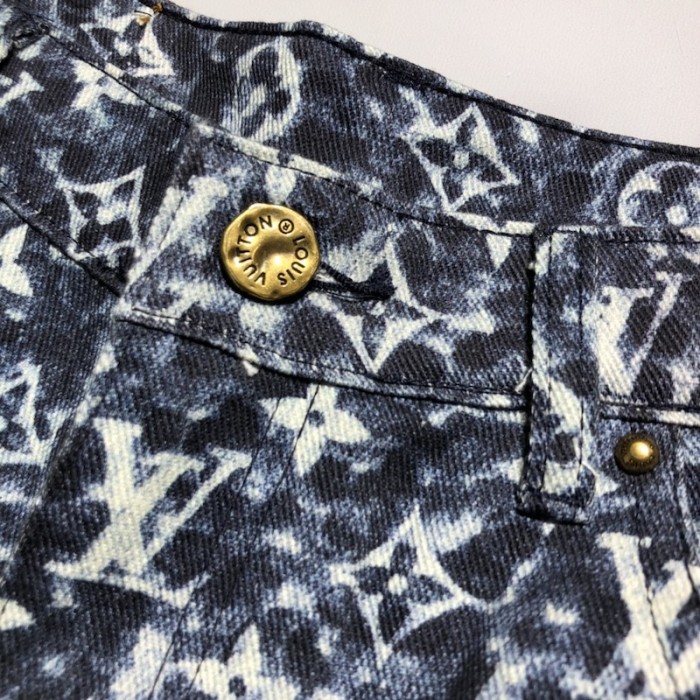 l**is V*t*n monogram denim pants 1abjml