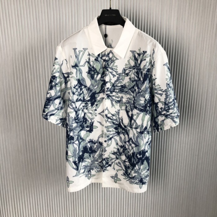 l**is V*t*n graphic short-sleeved cotton shirt 1abnsg