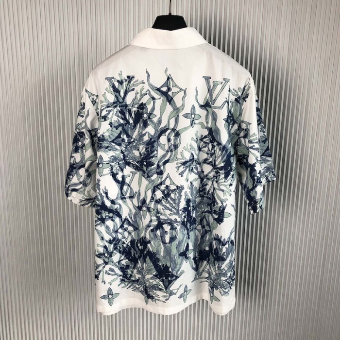 l**is V*t*n graphic short-sleeved cotton shirt 1abnsg