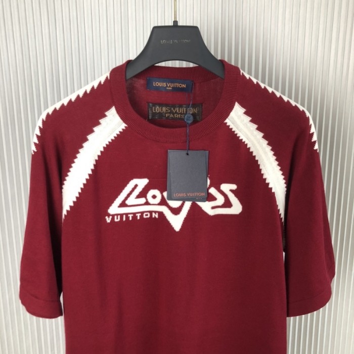 l**is V*t*n short-sleeved cotton intarsia crewneck 1abxx9