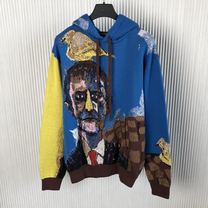l**is V*t*n jacquard cotton hoodie 1abxxz