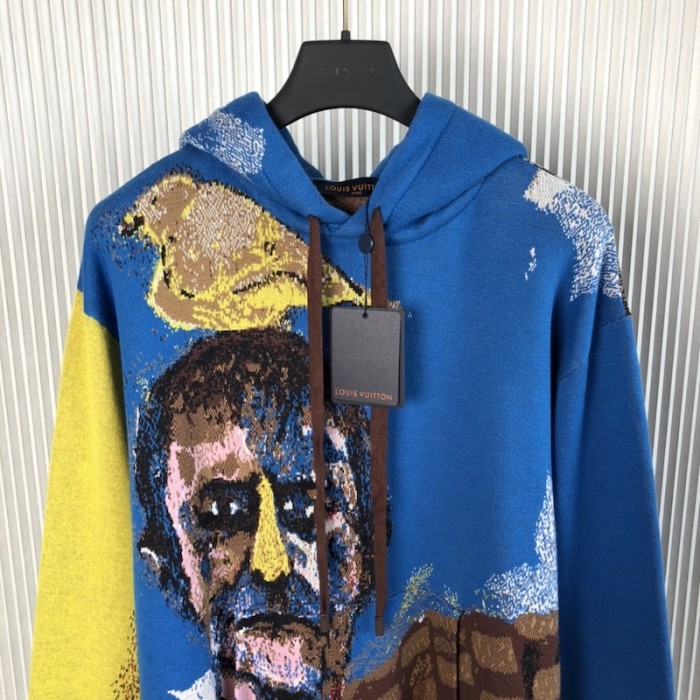 l**is V*t*n jacquard cotton hoodie 1abxxz