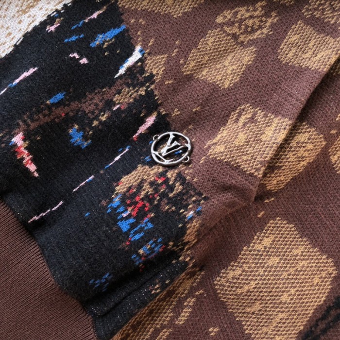 l**is V*t*n jacquard cotton hoodie 1abxxz