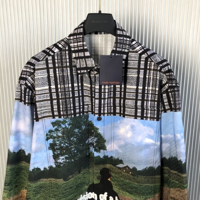 l**is V*t*n printed cotton overshirt 1aby23