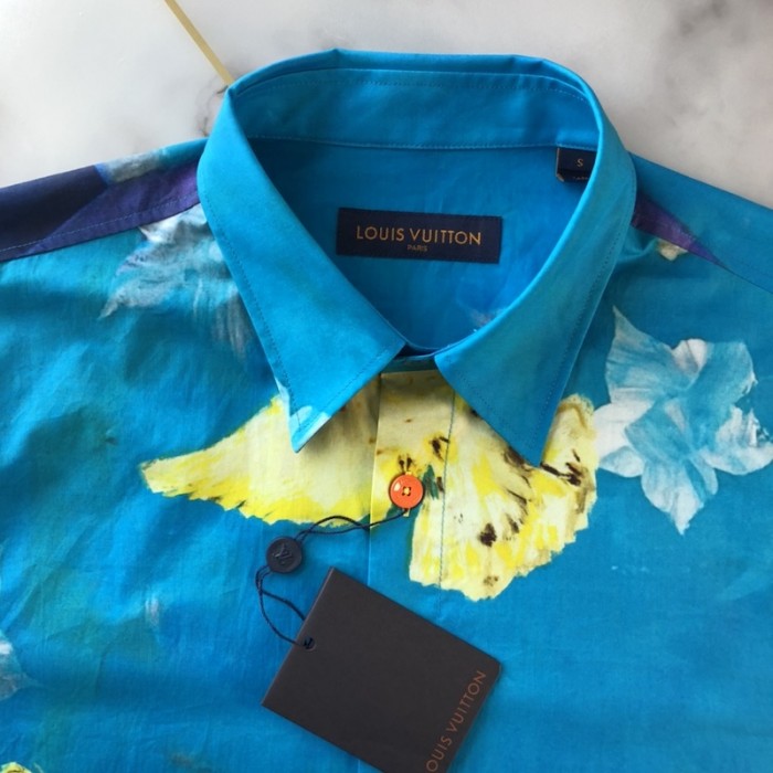 l**is V*t*n printed cotton short-sleeved shirt 1aby2c