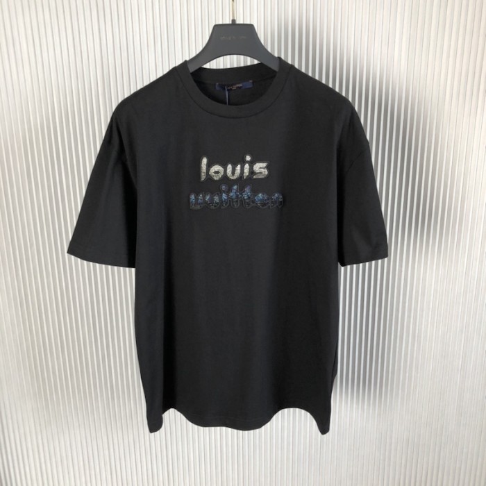 l**is V*t*n bead-embroidered cotton t-shirt 1abykp
