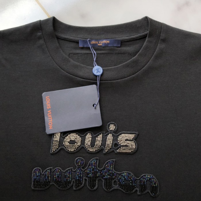 l**is V*t*n bead-embroidered cotton t-shirt 1abykp