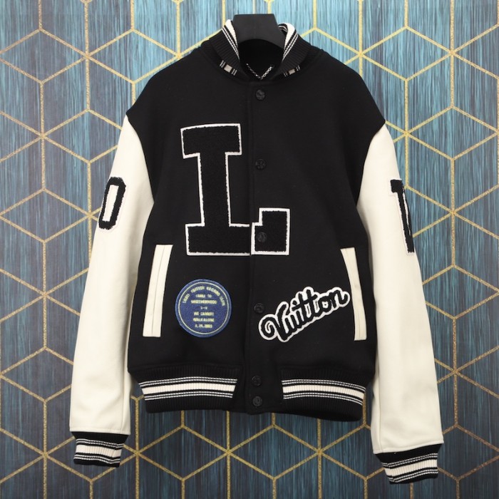 l**is V*t*n baseball jacket with patches 1a5cyi