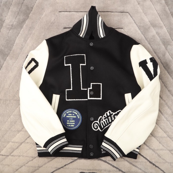 l**is V*t*n baseball jacket with patches 1a5cyi