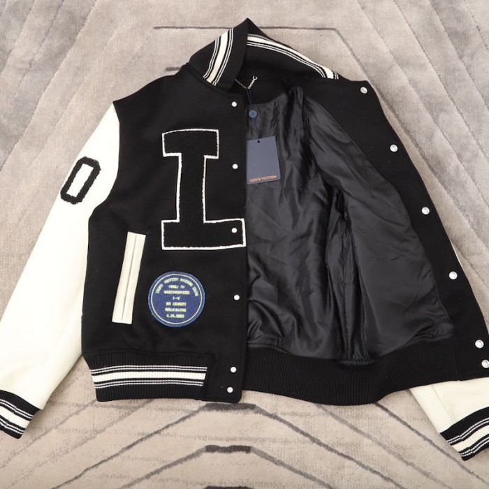 l**is V*t*n baseball jacket with patches 1a5cyi
