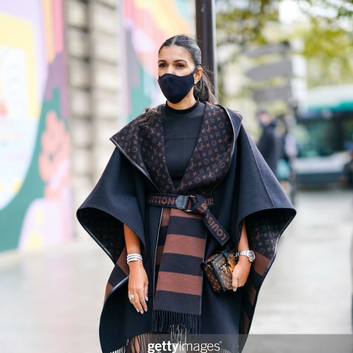 l**is V*t*n hooded cape coat with belt