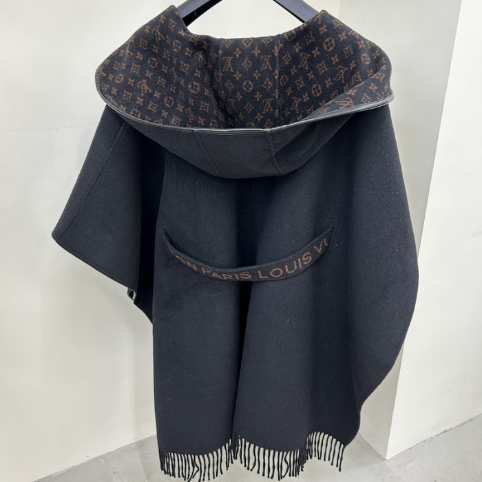 l**is V*t*n hooded cape coat with belt