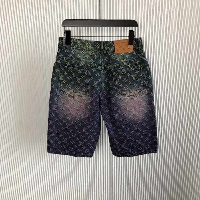 l**is V*t*n monogram gradient denim short