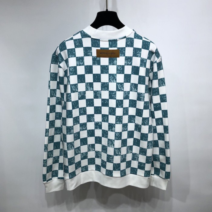 l**is V*t*n damier printed crewneck 1a99vc