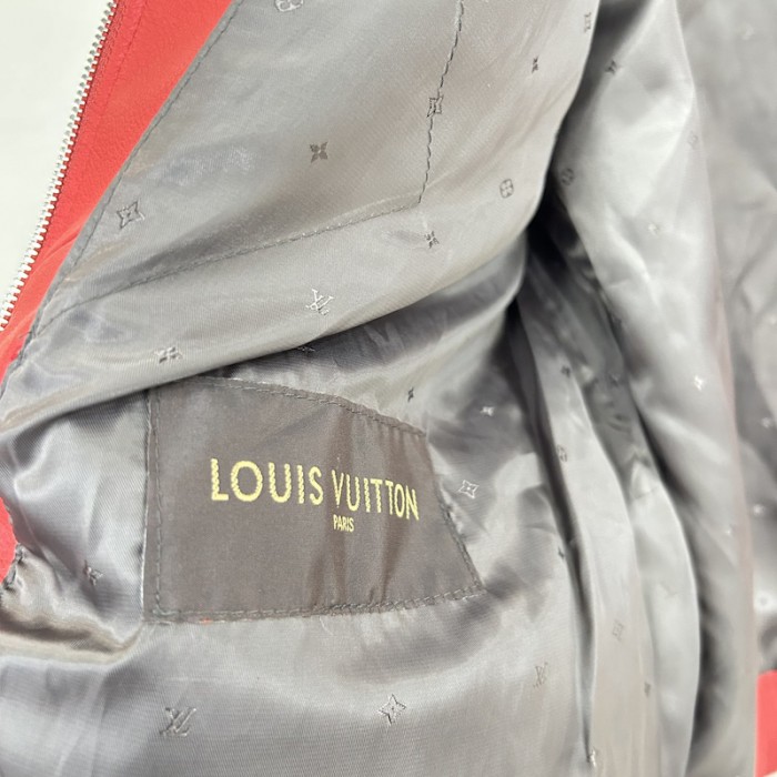l**is V*t*n x sup*e leather monogram bomber jacket