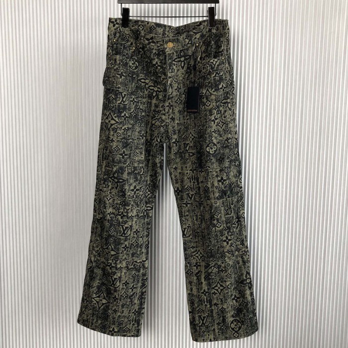 l**is V*t*n monogram tailored denim pants 1aatfk