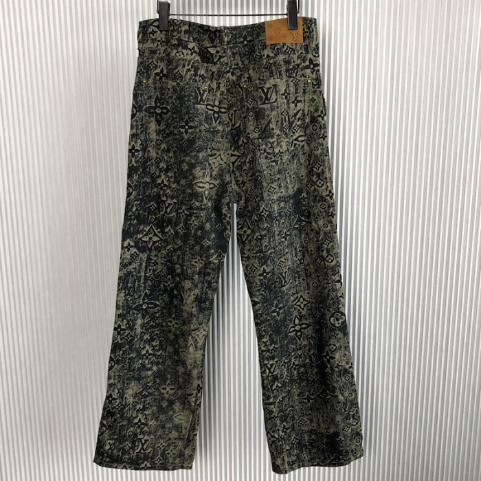 l**is V*t*n monogram tailored denim pants 1aatfk