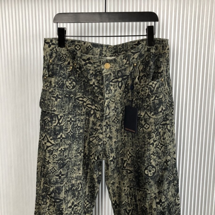 l**is V*t*n monogram tailored denim pants 1aatfk