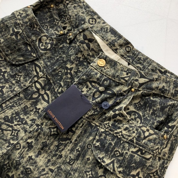 l**is V*t*n monogram tailored denim pants 1aatfk