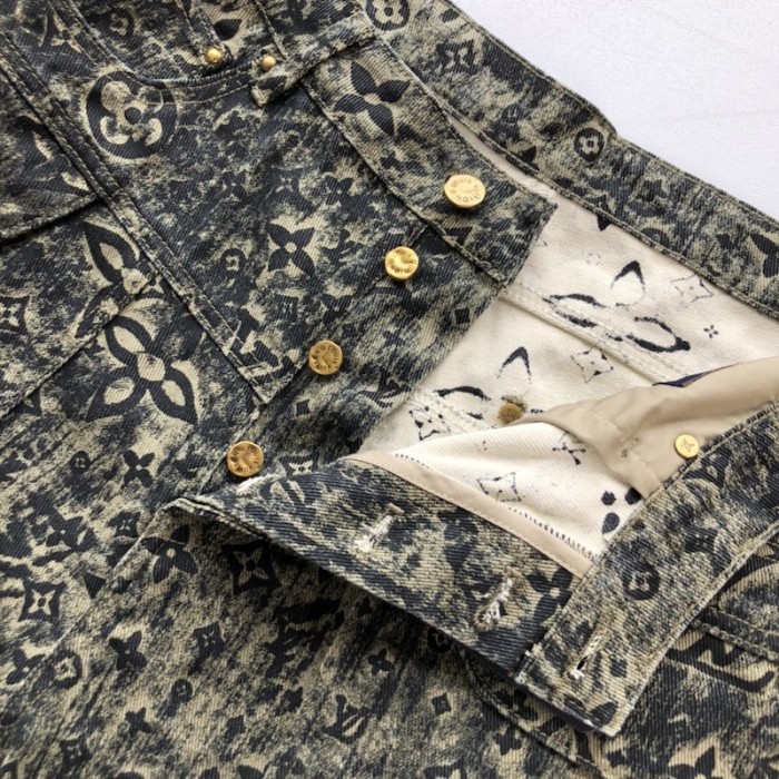 l**is V*t*n monogram tailored denim pants 1aatfk