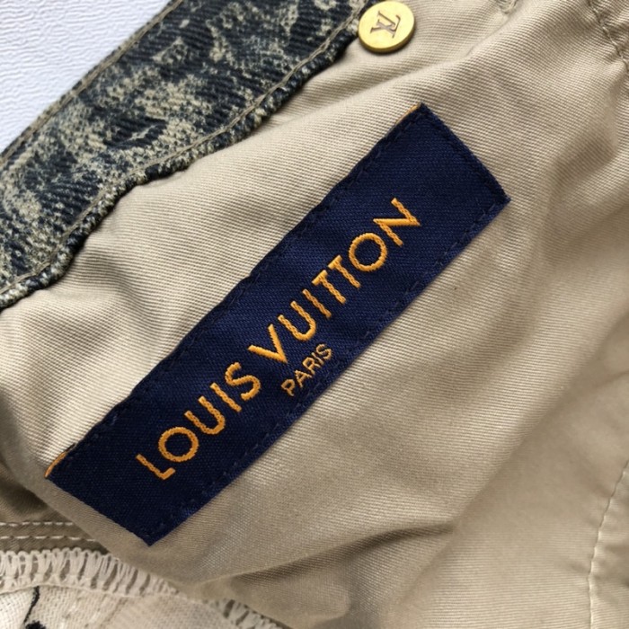 l**is V*t*n monogram tailored denim pants 1aatfk