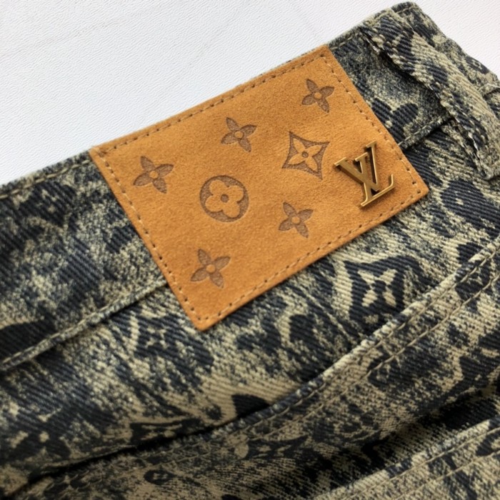 l**is V*t*n monogram tailored denim pants 1aatfk