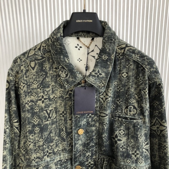 l**is V*t*n monogram tailored denim jacket 1aatfx