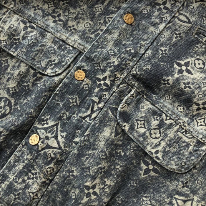 l**is V*t*n monogram tailored denim jacket 1aatfx