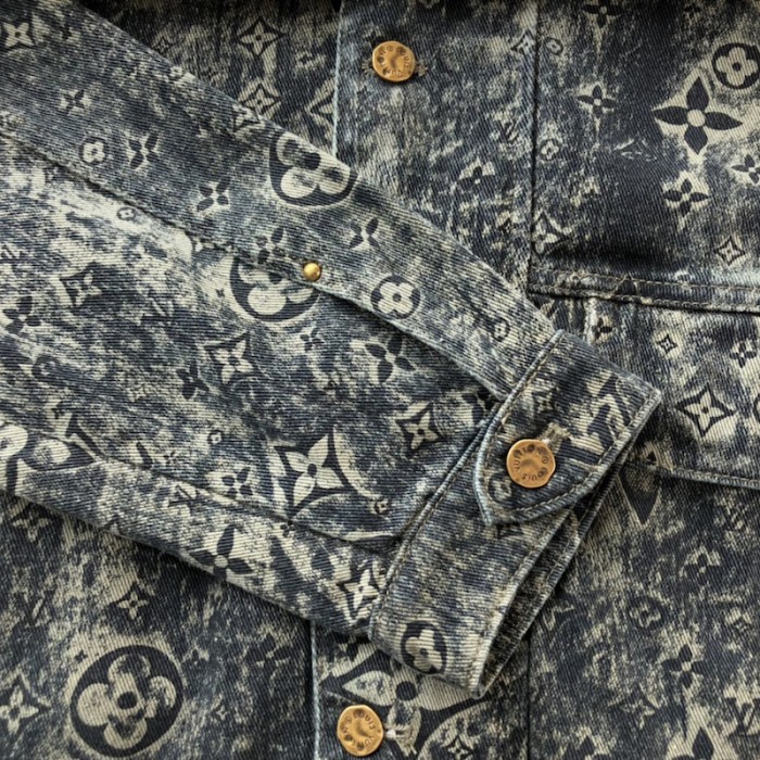 l**is V*t*n monogram tailored denim jacket 1aatfx