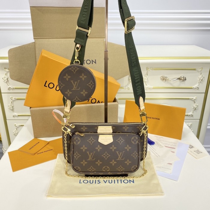l**is V*t*n monogram canvas multi pochette accessoires bag khaki lv m44813