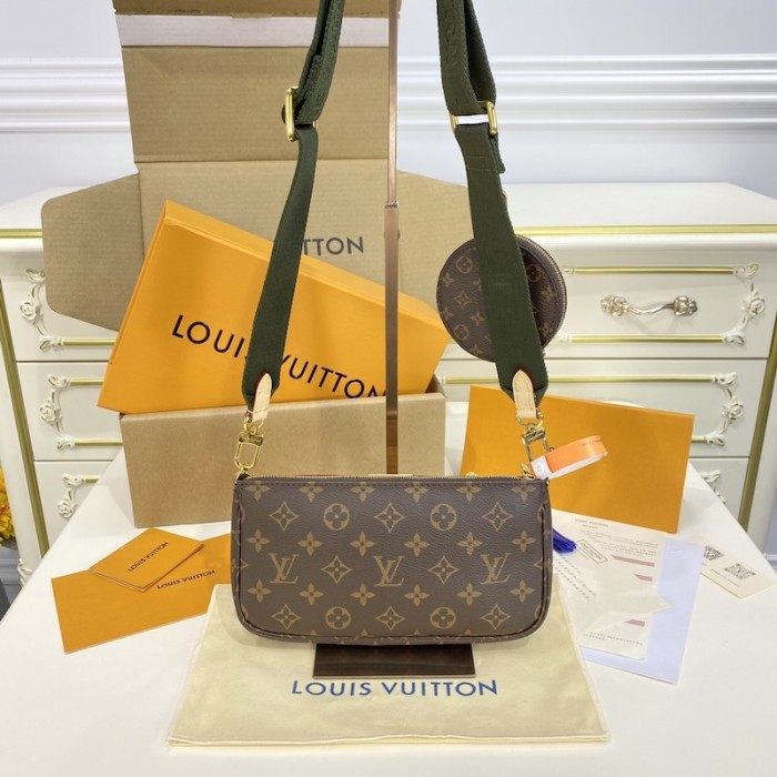l**is V*t*n monogram canvas multi pochette accessoires bag khaki lv m44813
