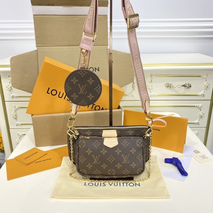 l**is V*t*n monogram canvas multi pochette accessoires bag pink lv m44840