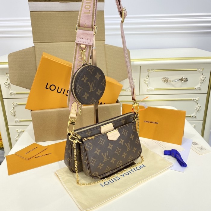 l**is V*t*n monogram canvas multi pochette accessoires bag pink lv m44840
