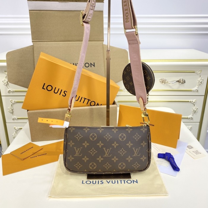l**is V*t*n monogram canvas multi pochette accessoires bag pink lv m44840