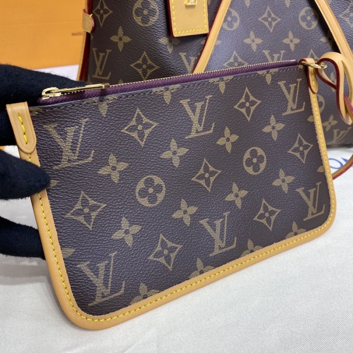 l**is V*t*n monogram canvas carryall pm handbag m46203