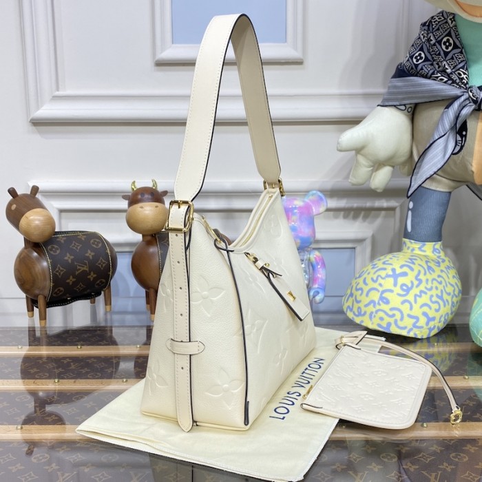 l**is V*t*n monogram empreinte carryall pm bag cream lv m46293
