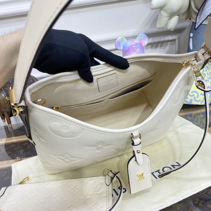 l**is V*t*n monogram empreinte carryall pm bag cream lv m46293