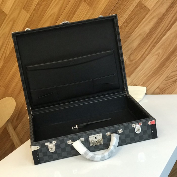 l**is V*t*n damier graphite president classeur briefcase bag