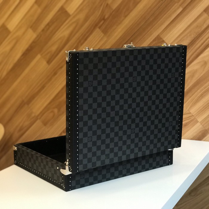 l**is V*t*n damier graphite president classeur briefcase bag
