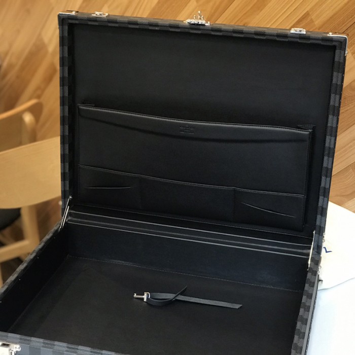 l**is V*t*n damier graphite president classeur briefcase bag