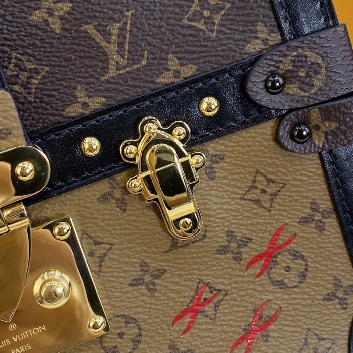 l**is V*t*n monogram reverse canvas trunk clutch lv m43596