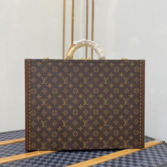 l**is V*t*n monogram canvas president classeur briefcase bag m53012